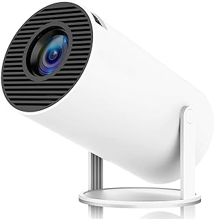 4K HY300 Pro Projeksiyon Cihazı, 1080P Full HD Görüntü Kalitesi, 200 ANSI Lümen Parlaklık, Dahili Hoparlörlü, HDMI USB Bağlantılı WiFi 6 Bluetooth 5, 130 Inch Büyük Görüntü, Ev Ofis İş Yeri İçin Uygun