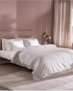 Madame Coco Saule King Size%100 Pamuk Brodeli Nevresim Takımı - Beyaz