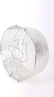 Orret Home Paslanmaz Metal Tel Fritöz Süzgeci Kulplu Kızartma Tenceresi Uyumlu Fritöz Teli Yağ Süzdürme ve Kızartma Aparatı (22 Cm)