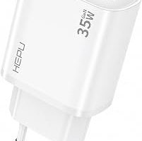 HEPU HP-C30 35 Watt GaN Şarj Adaptörü 2-Port Fast Charger Hızlı Şarj 100 Cm Kablo Dual-Port QC 3.0 USB-C USB-A — %27 İndirim | Amazon TR Fırsatı