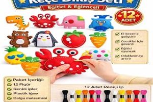 TİNEKE 12 Adet Çocuklar Için Kendin Yap Montessori Keçe Dikiş El Sanatları Seti 3 Yaş Üzeri Çocuklar Için — %37 İndirim | Amazon TR Fırsatı
