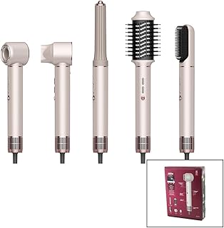 ROSE GOLD AİR BRUSH 5İN1=BUKLE-HACİMLE-DÜZLEŞTİR-2-FIRÇA SAÇ KURUTMA - ŞEKİL MAKİNESİ 1300W3-KDM.HIZ - DERECE SHD-1729