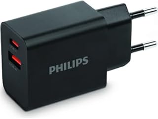 Philips DLP4325AB/12 1*USB C 20W-1*USB A 18W Siyah Şarj Adaptörü