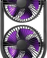 Şarjlı Çift Fanlı Vantilatör, 5 Kollu Pervaneli Kule Tipi Güçlü Soğutucu Fan, 3 Kademeli Hız Ayarlı, 360 Derece Dönen, 3000 mAh Şarjlı Ev Ofis Balkon Bahçe Kamp İçin Şarjlı Kule Tipi Vantilatör — %27 İndirim | Amazon TR Fırsatı