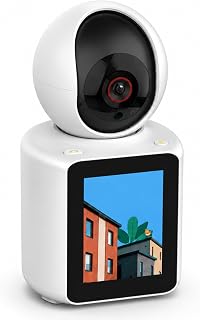 2.8 İnç Ekranlı 5MP Ultra HD Bebek Kamerası, Monitörlü 360° Dönebilen Akıllı IP Kamera, Çift Yönlü Sesli Gece Görüşlü 2.4G WiFi TF Kart Destekli İç Mekan Telefon APP Kontrollü Bebek İzleme Kamerası