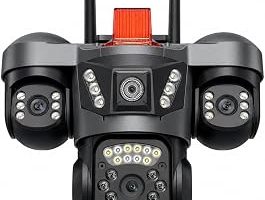 9MP Ultra HD 3 Kameralı 360° WiFi Akıllı Güvenlik Kamerası, Gece Görüşlü Su Geçirmez Dış Mekan Hareket Takipli Sesli Siren Alarmlı Çift Yönlü Konuşmalı SD Kart Kayıtlı Ev Bahçe İşyeri İçin Kamera — %34 İndirim | Amazon TR Fırsatı
