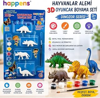 Dinozorlar Alemi 3D oyuncak boyama seti eğitici boya seti oyuncak yıkanabilir