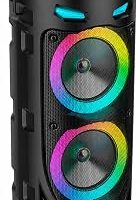 RGB Işıklı Şarjlı Hoparlör, 360° Stereo 2x8W Dahili Hoparlörlü 1800 mAh Bataryalı Bluetooth 5.0 TWS USB AUX MIC Girişli Uzaktan Kumandalı Ev Ofis Parti Eğlence İçin Karaoke Hoparlör Mikrofon Seti — %24 İndirim | Amazon TR Fırsatı