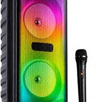 Büyük Boy Ultra Güçlü Hoparlör, RGB Işıklı Renk Değiştiren Tasarım, Bluetooth USB AUX Bağlantılı, Kablolu Mikrofonlu, Karaoke Ev Ofis İşyeri Parti Açık Hava İçin Güçlü Taşınabilir Şarjlı Hoparlör — %24 İndirim | Amazon TR Fırsatı