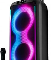Büyük Boy RGB Işıklı Hoparlör, 2x30W Yüksek Güçlü Bass Destekli 360° Stereo Bluetooth 5.0 TWS USB AUX Girişli Kablolu Mikrofonlu Bilgisayar Gitar TV Projektör Uyumlu Çok Amaçlı Karaoke Hoparlör Seti — %34 İndirim | Amazon TR Fırsatı