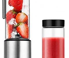 Şarjlı Taşınabilir Blender, Ultra Güçlü 350W Motor, 450 Ml Kapasite, 380 Ml Ekstra Kap, Sağlıklı Cam Hazne, Paslanmaz Çelik Bıçaklar, Kolay Temizlenebilir, Ev Ofis Spor Diyet İçin Taşınabilir Blender — %28 İndirim | Amazon TR Fırsatı