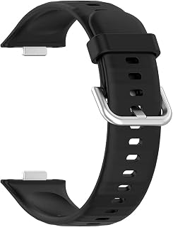 Coverzone Huawei Watch Fit 3 ile Uyumlu Silikon Saat Kordonu, Yumuşak TPU Akıllı Saat Kayışı, Ayarlanabilir Metal Tokalı, Terletmeyen Spor Yedek Kordon