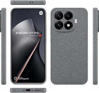 SİDE EYE - Xiaomi Mi 17T Pro ile uyumlu Deri Dokulu Yumuşak Silikon Telefon Kılıfı Kapak - Gri