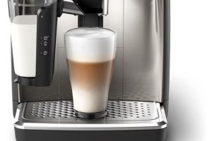 Philips 5400 Serisi Tam Otomatik Kahve Makinesi – LatteGo Süt Köpürtücü, 12 İçecek, Sezgisel Ekran, 4 Kullanıcı Profili, Krom (EP5447/90)