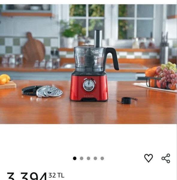 Karaca Mastermaid Power Essential Red Gida Hazırlama Seti 2000w