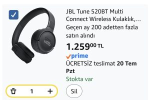 JBL Tune 520BT Multi Connect Wireless Kulaklık, Siyah