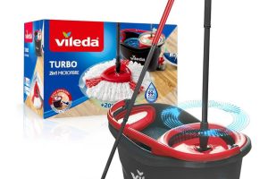 Vileda Turbo 2in1 Komple Temizlik Seti, 130 cm Uzayan Sap, Üçgen Başlık