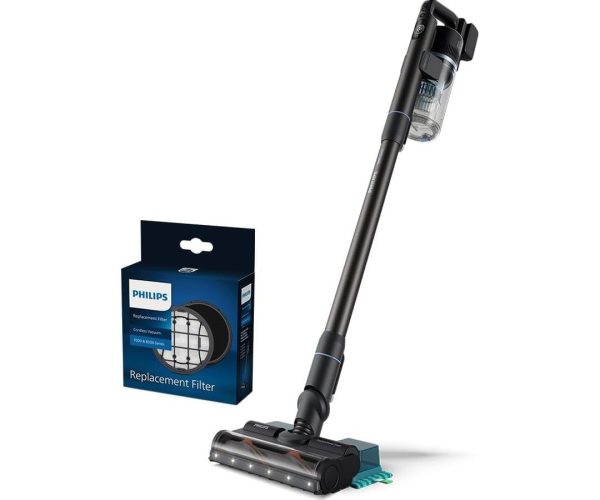 🛍 Philips 7000 Serisi Aqua 25.2 V Kablosuz Dik Süpürge (XC7053/01) ve Philips Orijinal Yedek Filtre – Kablosuz Süpürge 6000, 7000 ve 8000 Serisi ile Uyumlu (XV1681/01)