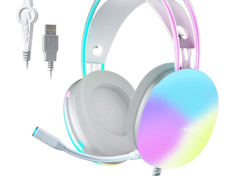 🛍 Aula S505 RGB USB Gaming Mikronfonlu Oyuncu Kulaklığı Pembe