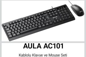 Aula AC101 Kablolu Klavye ve Mouse Seti