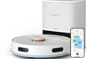 🛍 Philips 2000 Serisi Islak Kuru Moplu İstasyonlu Robot Süpürge, HomeRun Uygulaması, LDS Radar Navigasyon, Beyaz, XU2100/20