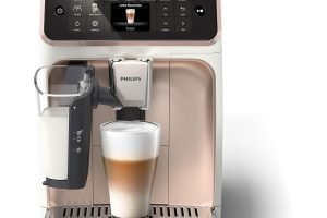 🛍 Philips 5500 Serisi LatteGo Tam Otomatik Espresso Makinesi 20 Sıcak ve Soğuk İçecek, Renkli Dokunmatik Ekran, Beyaz Roze Renk, QuickStart, SilentBrew Teknolojisi (EP5543/80)