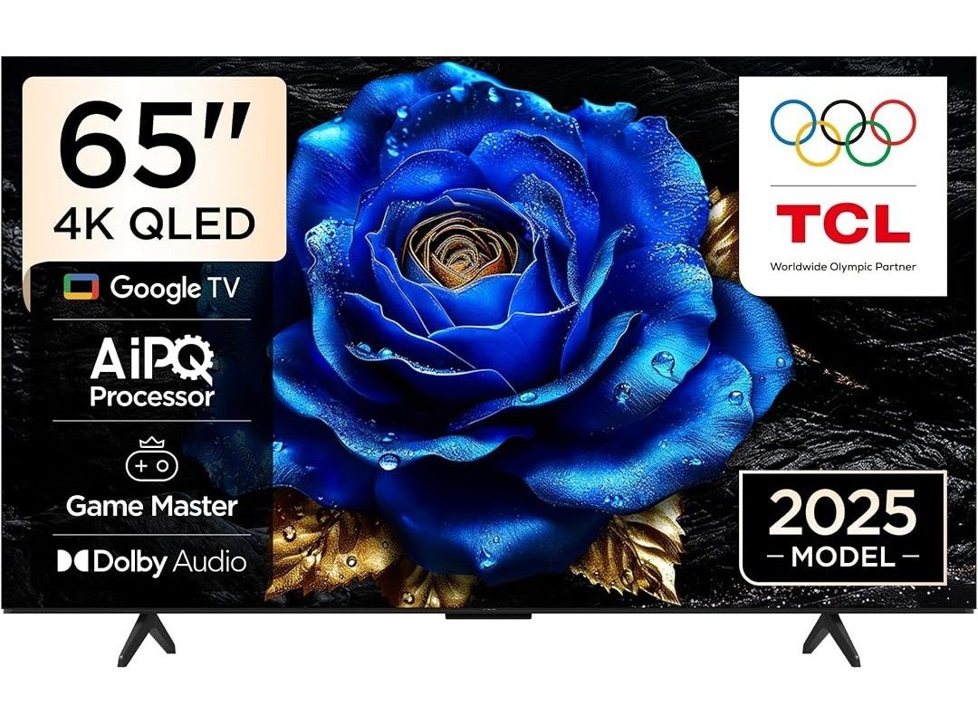 🛍 TCL 65 inç Akıllı TV 65T6C 4K QLED Renkli Quantum Crystal HDR10+ Oyun Google TV, Dolby Vision Atmos, DTS Virtual X, MEMC, Sesli Kontrol, Game Master ve İnce Tasarım (2025 Modeli)