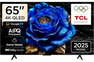 🛍 TCL 65 inç Akıllı TV 65T6C 4K QLED Renkli Quantum Crystal HDR10+ Oyun Google TV, Dolby Vision Atmos, DTS Virtual X, MEMC, Sesli Kontrol, Game Master ve İnce Tasarım (2025 Modeli)