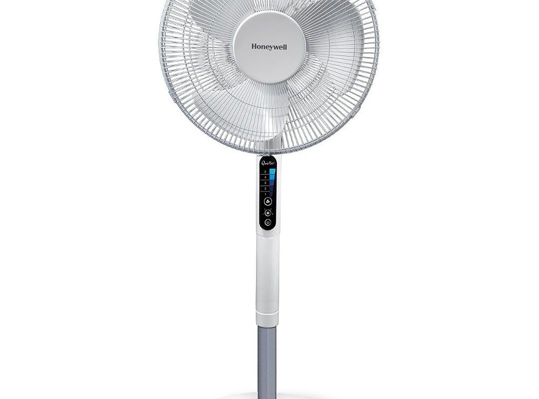 🛍 HONEYWELL Advanced QuietSet HSF600 Ayaklı Vantilatör, 5 HIz Ayarı, Zamanlayıcı Fonksiyonu, 70 Derece Salınım, Yükseklik, Uzaktan Kumandalı – Beyaz