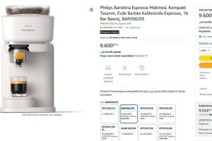 Philips Baristina Espresso Makinesi, Kompakt Tasarım, Evde Barista Kalitesinde Espresso, 16 Bar Basınç, BAR300/03