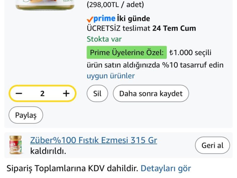 Züber Antep Fıstığı Kreması 200 gr