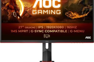 (%44.74) AOC Gaming 27G2SPU – 27 inç FHD monitör, 165 Hz, 1 ms, FreeSync Premium (1920 x 1080, HDMI, ekran bağlantı noktası, USB Hub) siyah/kırmızı