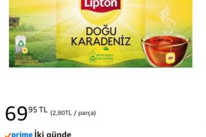 Lipton Doğu Karadeniz Bardak Poşet Çay 25’li Paket / 2 adet alımda 35₺’