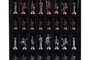 🛍 GiftHome Orta Boy Metal Roma Satranç Taşı Antik