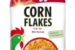Kellogg’s Corn Flakes Çıtır Altın Renginde Kahvaltılık Mısır Gevreği 400 Gr,Lif Kaynağı,Demir ve 6 Vitamin içerir,Folik Asit içerir