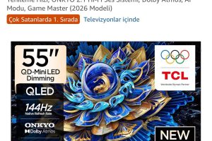 TCL 55 inç Akıllı TV 55T8D 4K QD-Mini LED Dimming Renkli