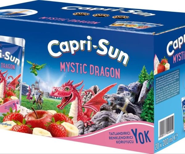 Capri-Sun Mysticdragon (Ejder Meyveli, Elmalı, Muzlu, Çilekli) (200 ml x 20 Adet) — %34 İndirim
