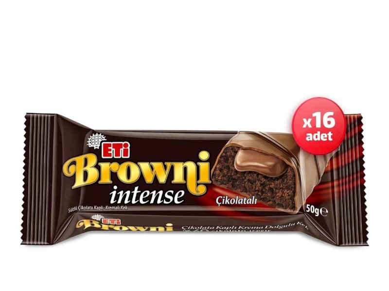 Eti Browni Intense Çikolatalı Kek 50 g x 16 Adet — %94 İndirim