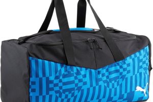 (%60.22) Puma individualRISE Football Medium Bag Unisex Yetişkin Omuz Çantası, Electric Blue Lemonade-PUMA Black, Tek Beden