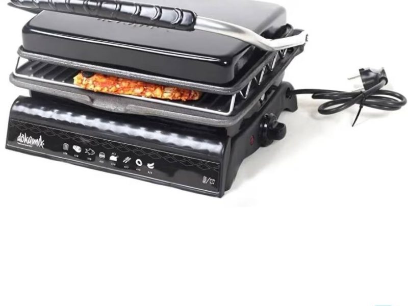 Dökümix Ultra Plus Organik Demir Döküm Izgara& Tost Makinası Gri Izgara Aparatlı,Fırçalı,Yağdanlık