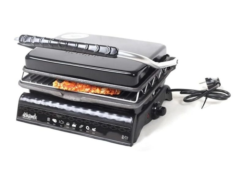 🛍️ dökümix Ultra Plus Organik Demir Döküm Izgara& Tost Makinası Gri Izgara Aparatlı,Fırçalı,Yağdanlık