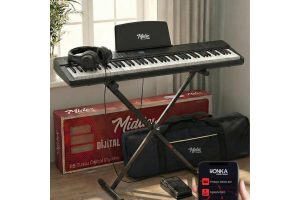 🛍 Midex PLX-80BKST Taşınabilir Katlanır Dijital Piyano Tuş Hassasiyetli 88 Tuş BT (Stand Sustain Kulaklık Çanta Metod)