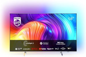 (%4.6) Philips 58PUS8507/62 146 cm (58 inç) 4K UHD LED Android 3-taraflı Ambilight TV, P5 Perfect Görüntü Motoru, Sinematik görüntü ve ses Dolby Vision ve Dolby Atmos, Google Asistan ve Alexa ile uyumlu
