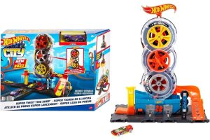 🛍 Hot Wheels City Tekerlek Kulesi Pisti Hot Wheels™ City Tekerlek Kulesi™ oyun seti, 4-8 yaş arası çocuklar için hediye HDP02
