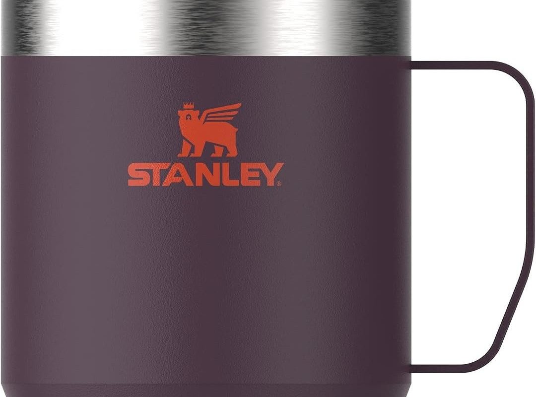 🛍 Stanley Classic Legendary Camp Mug Paslanmaz Çelik Termos Bardak, Mürdüm (Plum), 0.35 Litre