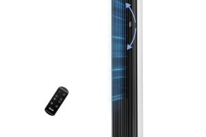 🛍 Levoit Kule Vantilatör İçin Yatak Odası, 7,5 m/s, 23 W, 25 dB Sessiz Sütun, Uzaktan Kumandalı, 12 Hız Kademesi, 4 Mod, Beyaz | Salınım 60°, DC motor, uzaktan kumanda, zamanlayıcı 12 saat, geniş alanlar, 23 W