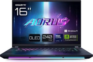 GIGABYTE AORUS MASTER 16 BYH Gaming Notebook, 16 OLED WQXGA (2560×1600) 240Hz, Intel Core Ultra 9 275HX, NVIDIA GeForce RTX 5080 16GB GDDR7 175W, 32GB RAM, 1TB SSD, Windows 11 Pro, İngilizce Klavye GIGABYTE AORUS