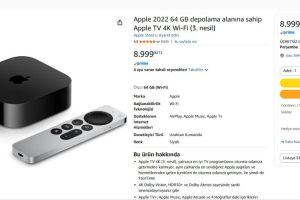 Apple 2022 64 GB depolama alanına sahip Apple TV 4K Wi-Fi (3. nesil)