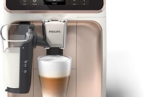 Philips 5500 Serisi LatteGo Tam Otomatik Espresso Makinesi 20 Sıcak ve Soğuk İçecek, Renkli Dokunmatik Ekran, Beyaz Roze Renk, QuickStart, SilentBrew Teknolojisi (EP5543/80)