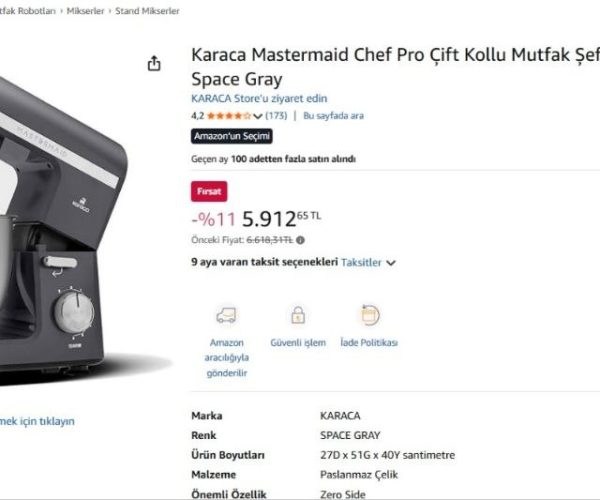Karaca Mastermaid Chef Pro Çift Kollu Mutfak Şefi 1500 W Space Gray
